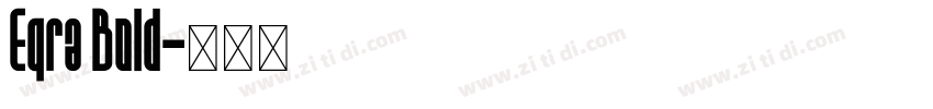 Eqra Bold字体转换